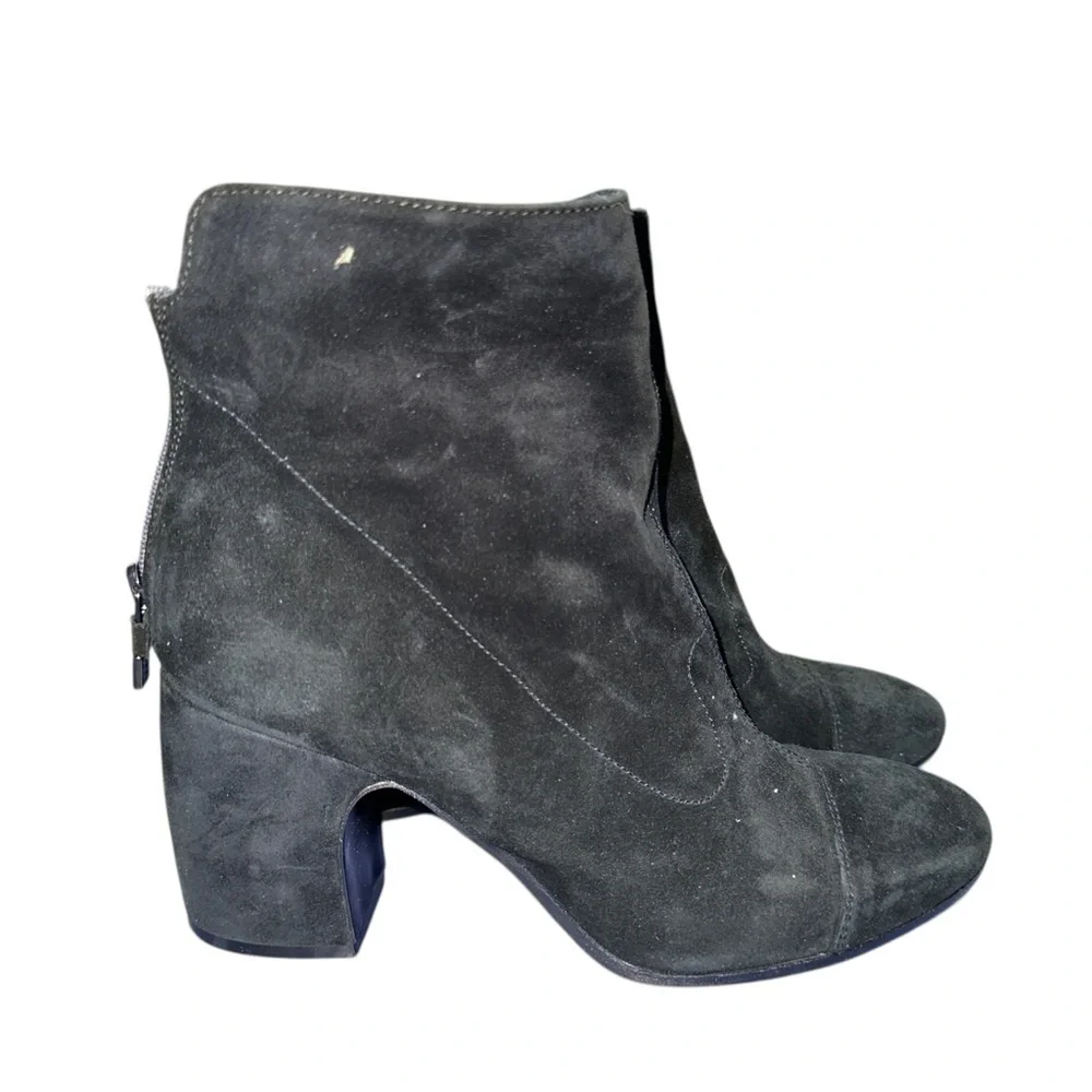 Alberto Fermani Dark Gray Suede Ankle Boots